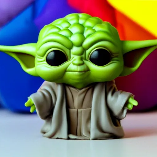 Prompt: isometric isometric isometric cute baby yoda funko pop