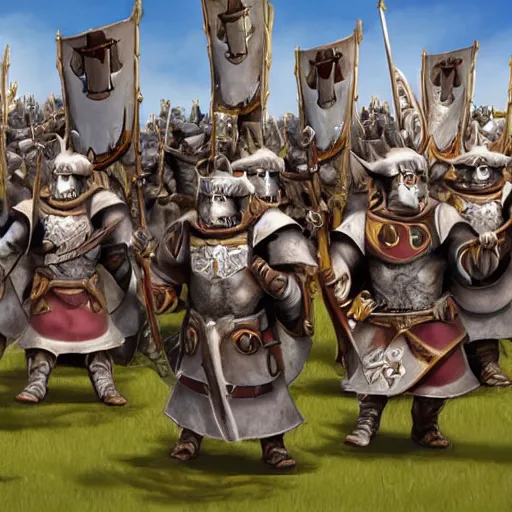 Prompt: the holy crusade of cats wariors