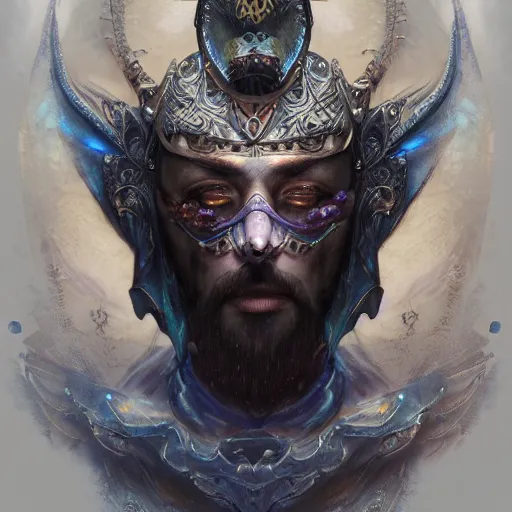 Prompt: a WLOP 3d render of very very highly detailed beautiful mystic portrait of a phantom warrior with galaxy, tattoos by Anton Pieck, intricate, extremely detailed, digital painting, artstation, concept art, smooth, sharp focus, illustration, intimidating lighting, incredible art,