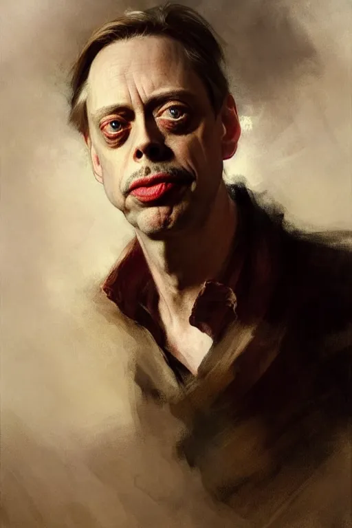 Image similar to beautiful portrait half steve buscemi trapped in an artisan loaf of sourdough bread, art by anders zorn, wonderful masterpiece by greg rutkowski, beautiful cinematic light, american romanticism thomas lawrence, greg rutkowski