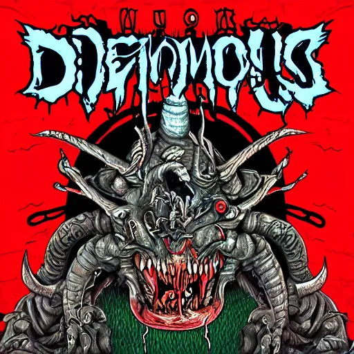 Image similar to detailed cover art for a song called demons by wickedup nuke