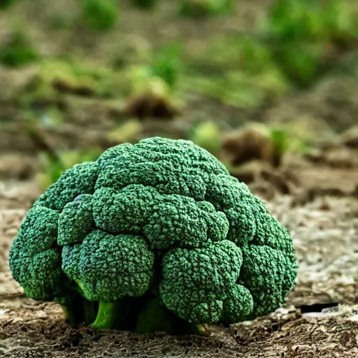 Image similar to a claymation broccoli complaining about the weather