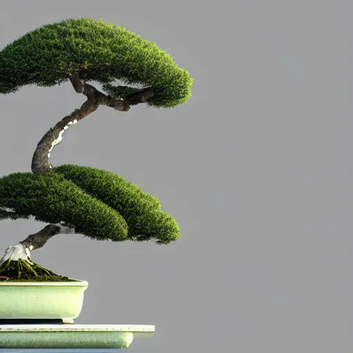 Prompt: bonsai tree but minimalistic 2 d concept art by frank stella gilleard james, whalen tom, colorful, vray, trending on artstation, minimalism