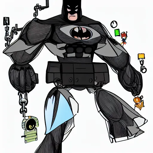 Image similar to Batman as a Five Nights at Freddy's animatronic