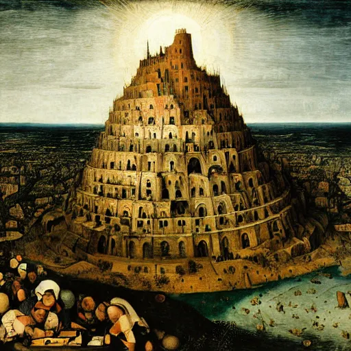 Prompt: Babel\'s Tower by Bruegel the Elder