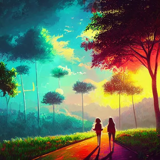 Prompt: paradise with you, Alena Aenami