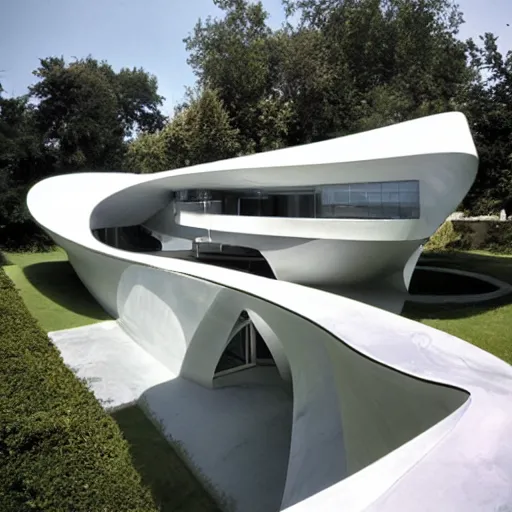 Image similar to house designed by zaha hadid