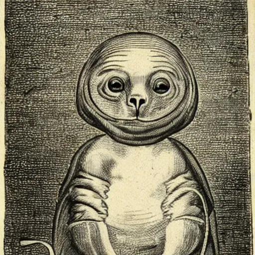 Prompt: “engraving of a baby seal pirate, 1700s”