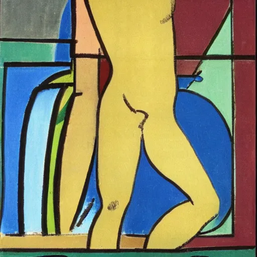 Image similar to mirrored image of a guy pointing a gut at his reflection. mirrored vertical. centered. by matisse.
