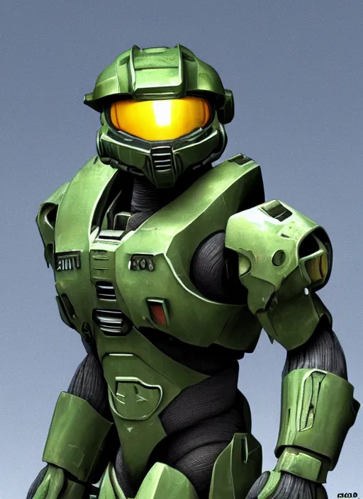 Image similar to master chief in pixar style