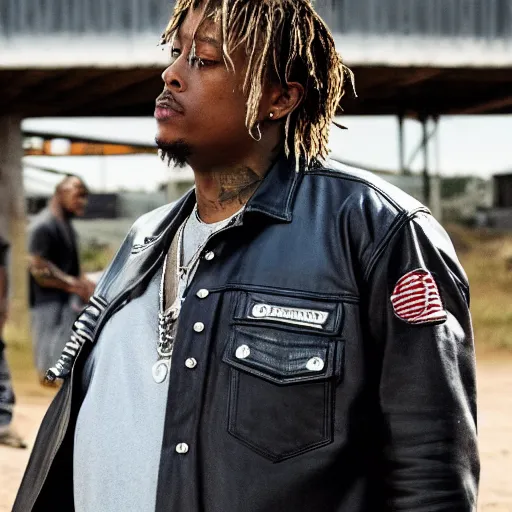 Prompt: juice wrld in sons of anarchy very detailed 4k quality super realistic