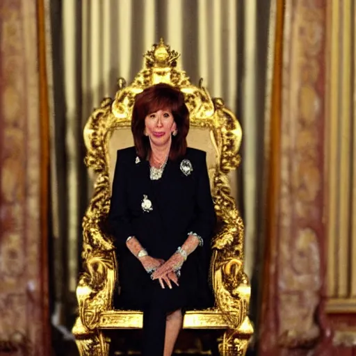 Image similar to cristina!! kirchner!! crowned in the throne as queen