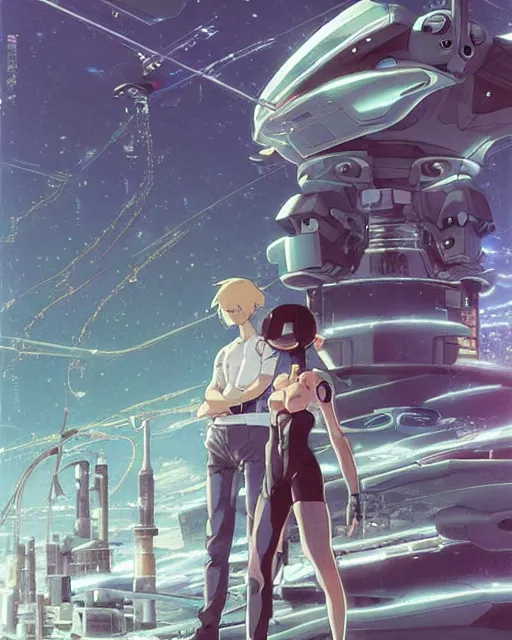 Image similar to spaceship in the form of a rodent, cybernetic enhancements, art by makoto shinkai and alan bean, yukito kishiro