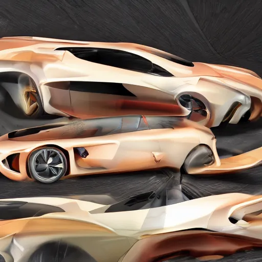 Image similar to ten several cars: center composition, cars portraits, ground view, motherboard forms designed by zaha hadid, sci-fi futuristic ultra realistic photography, keyshot render, octane render, unreal engine 5 lumen, high oiled liquid glossy specularity reflections, ultra detailed, golden hour, dramatic lighting 4k, 8k, 16k in the style ofblade runner 2049 Cyberpunk 2077 ghost in the shell thor 2 marvel film : tilt shift: sharp focus