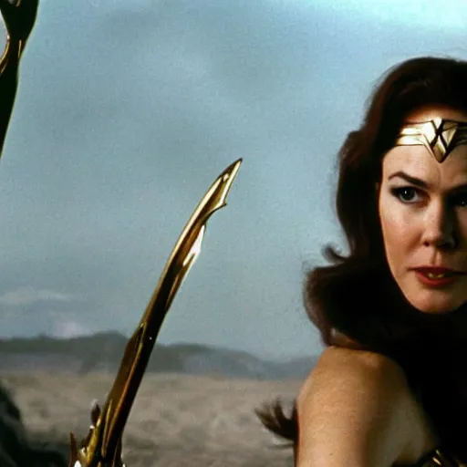 Prompt: Nicole Kidman as Wonder Woman (1977)