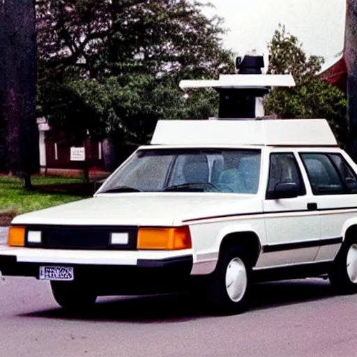 Image similar to google street view car ( 1 9 8 5 )