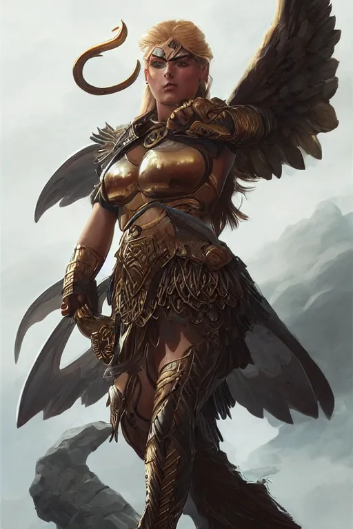 Image similar to amazon valkyrie athena, d & d, fantasy, portrait, highly detailed, headshot, digital painting, trending on artstation, concept art, sharp focus, illustration, art by artgerm and greg rutkowski and magali villeneuve