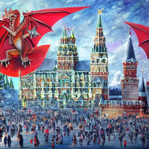 Image similar to fantasy_artwork_hyper_detailed_very_very_very_very_very_very_very_very_very_very_very_very_very_very_very_very_very of Dragon on the Red square, Moscow,