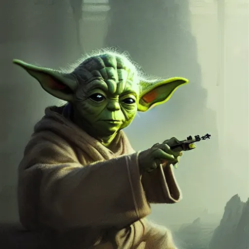 Image similar to A portrait of Yoda, star wars art, art by greg rutkowski, matte painting, trending on artstation