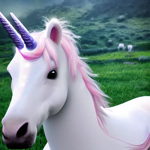 Prompt: a very realistic unicorn