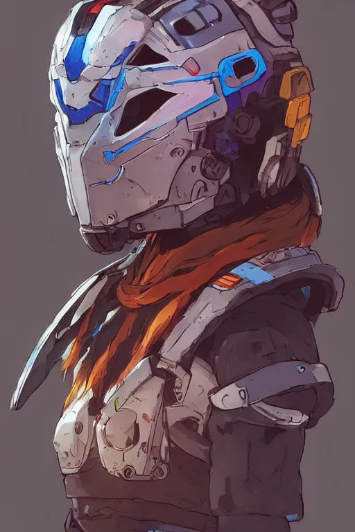 Image similar to combination suit armor aloy horizon forbidden west horizon zero dawn robot ninja mask helmet backpack tribal, art gta 5 comics, official fanart behance hd artstation by jesper ejsing, by rhads, makoto shinkai and lois van baarle, ilya kuvshinov, ossdraws radiating a glowing aura cgi rtx 2 0 2 2