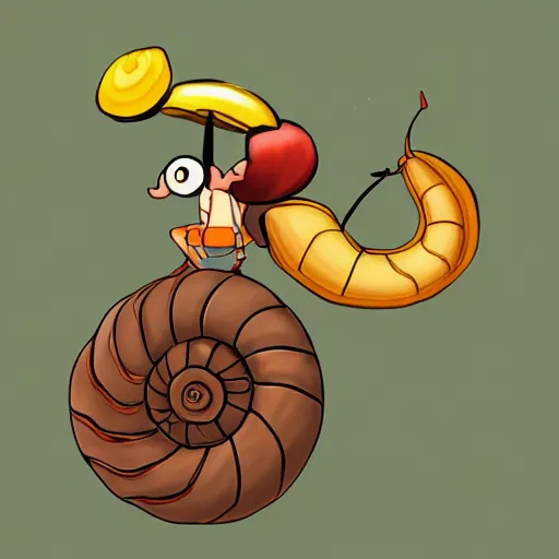 Image similar to a snail rider