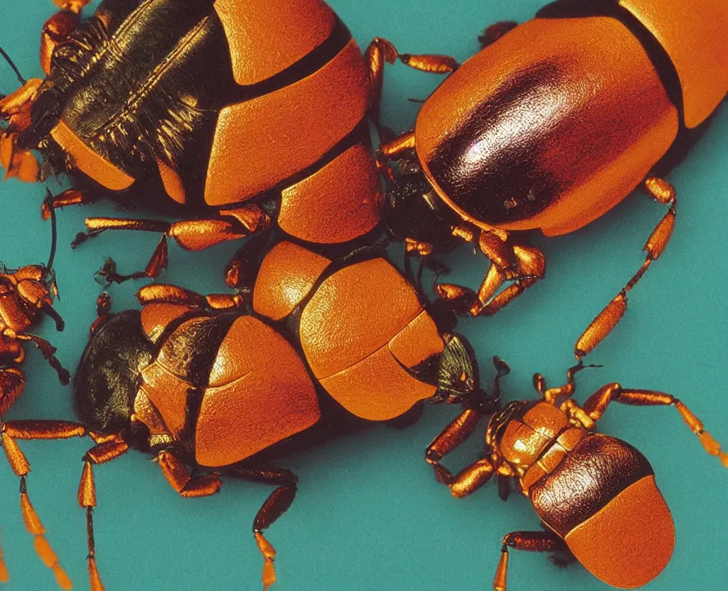 Prompt: a closeup of a beautiful colorful beetle coleoptera. high quality national geographic by gustave boulanger, clemens ascher, joaquin sorolla