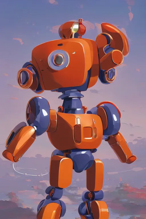 Image similar to metabots medabots medarotto medarot robot minimalist comics, behance hd by jesper ejsing, by rhads, makoto shinkai and lois van baarle, ilya kuvshinov, rossdraws global illumination ray tracing hdr radiating a glowing aura