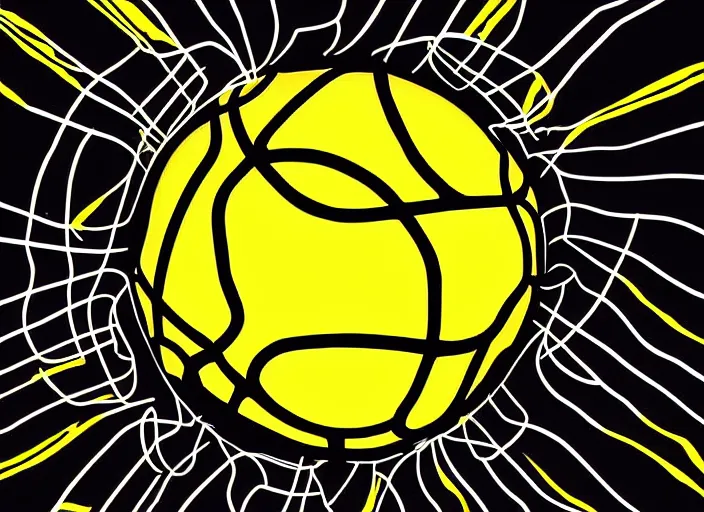 Image similar to glowing black basketball sneaker, wth short golden lines, yellow details, symmetrical, highly detailed, digital art, sharp focus, trending on art station, samurai, electricity superpowers, anime art style