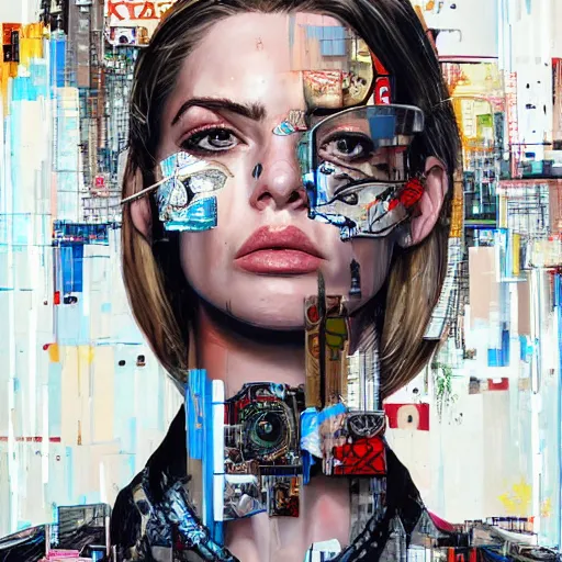 Image similar to a portrait of a character in a scenic environment by sandra chevrier, hyperdetailed, cyberpunk, cybernetically augmented, cool, trending on artstation