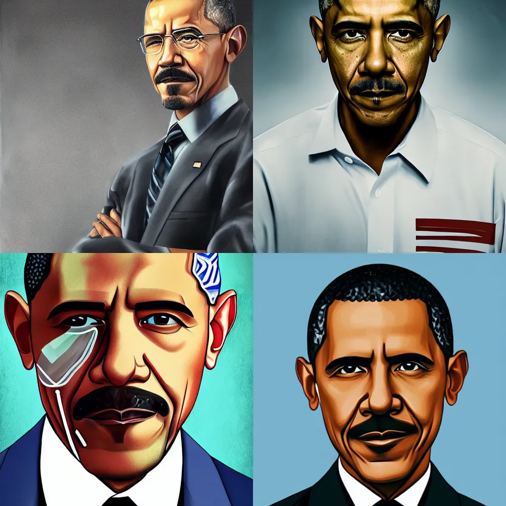 Prompt: Portrait of Barack Obama as Walter White from Breaking Bad