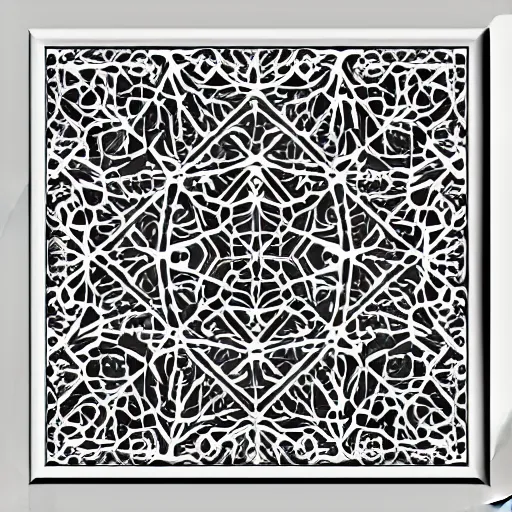 Image similar to a square vector art panel for cnc plasma, laser, geometric pattern