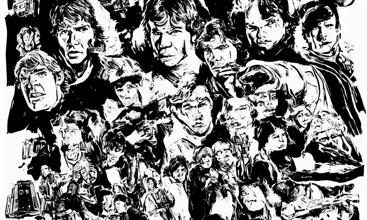 Prompt: han solo, graphic novel style