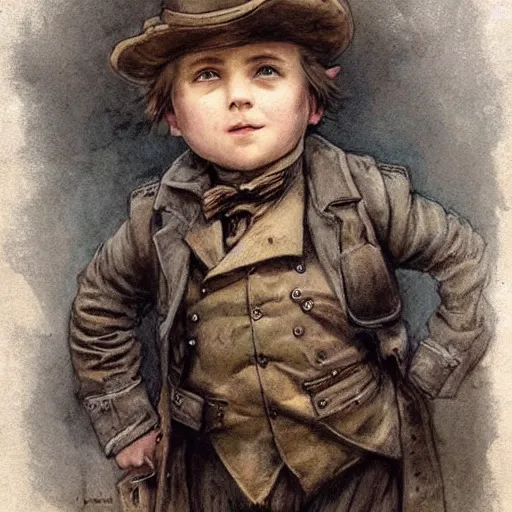 Image similar to (((((portrait of boy dressed as steampunk explorer detective . muted colors.))))) by Jean-Baptiste Monge !!!!!!!!!!!!!!!!!!!!!!!!!!!