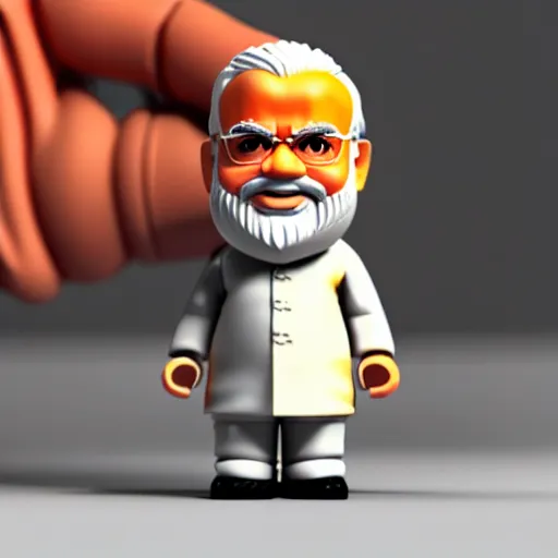 Prompt: narendra modi mini figure, toy, 3 d render, 4 k, hd