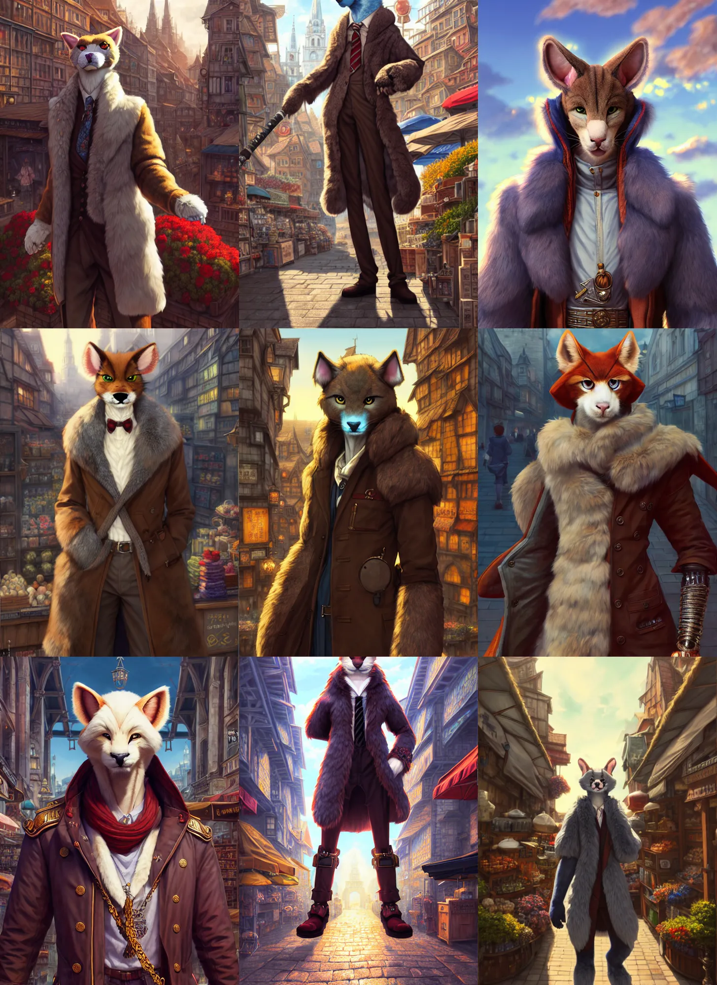 Prompt: full body character furry fursona portrait of benedict cumberbatch with gorgeous detailed eyes in the marketplace in the sky, color page, tankoban, 4 k, tone mapping, doll, akihiko yoshida, james jean andrei riabovitchev marc simonetti, yoshitaka amano, h. hydrochaeris