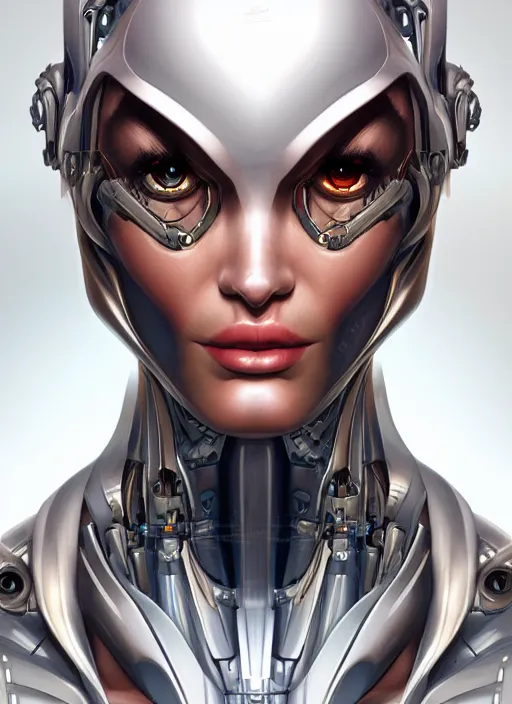 Prompt: portrait of a cyborg ((phoenix)) by Artgerm, biomechanical, hyper detailled, trending on artstation