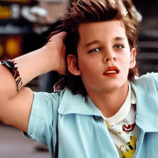 Image similar to young johnny depp starring in ferris buelers day off