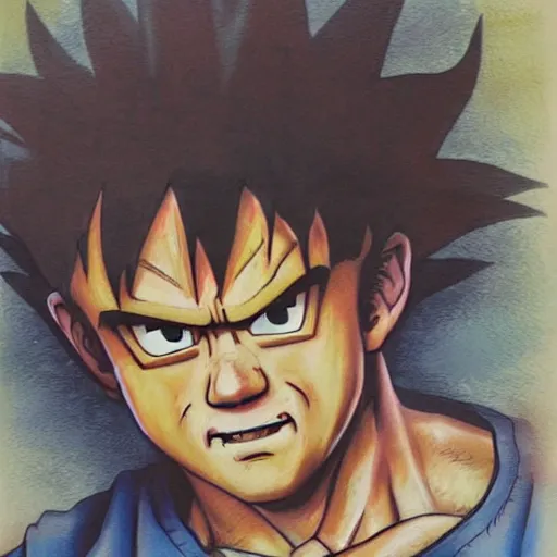 Image similar to Painting of John C. Reilly, official, hyper detailed, character dragonball, award winning artwork, Akira Toriyama