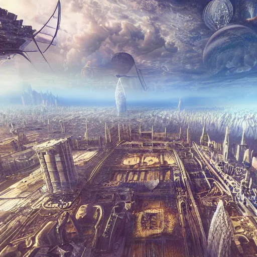 Image similar to epic floating city in the sky, highly detailed digital illustration, hyper realistic, ambient grunge, magical, mesmerizing, 4k, HD, intricate