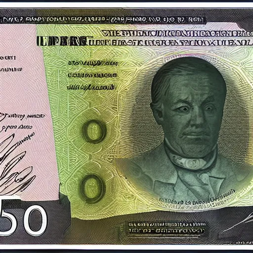 Image similar to concept design £ 5 0 note for the year 2 0 3 3