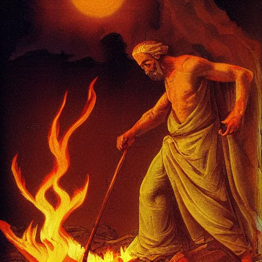 Image similar to moses and the burning bush