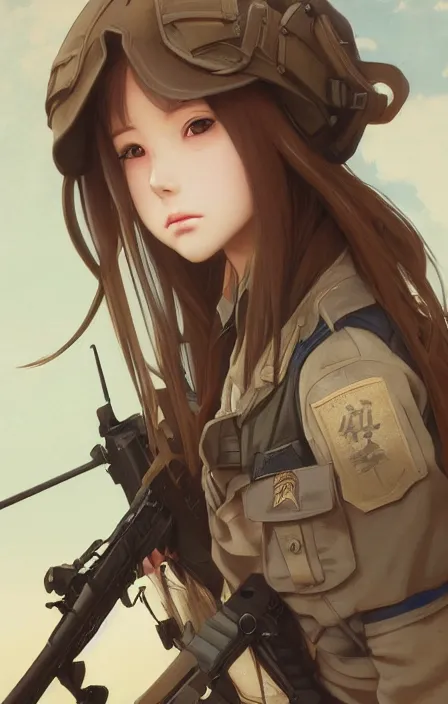 Prompt: infantry girl, anime style, long hair, hair down, symmetrical facial features, shot wounds, from girls frontline, hyper realistic, pale skin, rule of thirds, extreme detail, detailed drawing, trending artstation, hd, war action, trading card, by alphonse mucha, greg rutkowski, backlit