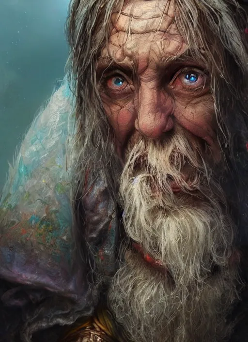 Image similar to poor dirty ugly beggar, ultra detailed fantasy, dndbeyond, bright, colourful, realistic, dnd character portrait, full body, pathfinder, pinterest, art by ralph horsley, dnd, rpg, lotr game design fanart by concept art, behance hd, artstation, deviantart, hdr render in unreal engine 5