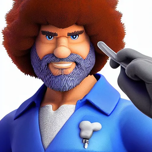 Image similar to Bob Ross character reveal for Super Smash bros ultimate