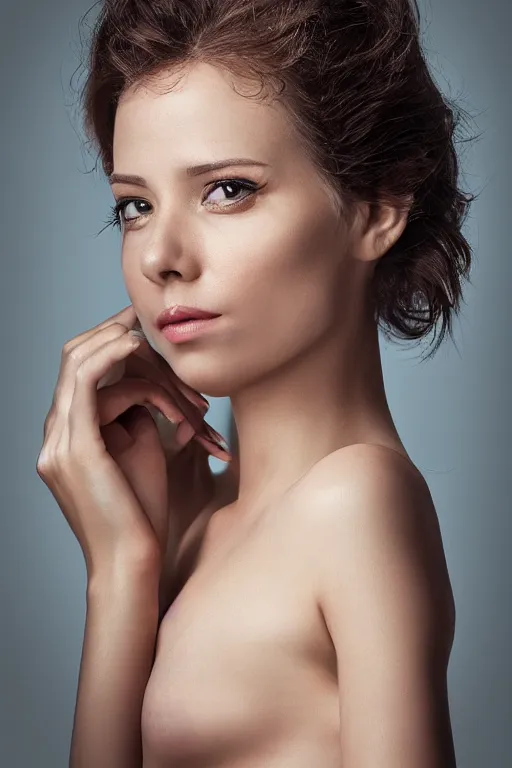 Image similar to woman portrait seductive,8k image, ultra-realistic, style of binkley ed