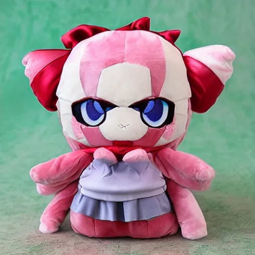 Image similar to cute chibi fumo plush of the party bruiser who deals out unimaginable DPS