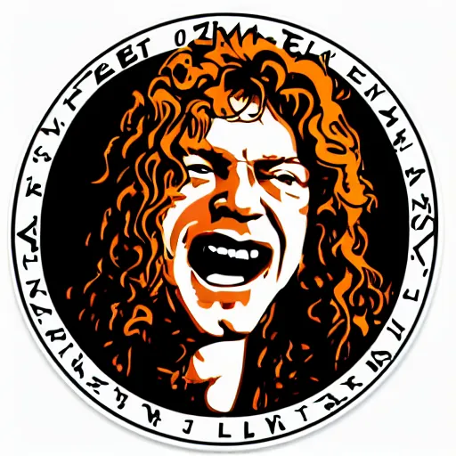 Image similar to 1 9 7 0 - young - robert - plant from led zepelin singing into the microphone, swagger, sticker - art, svg vector, adobe - illustrator