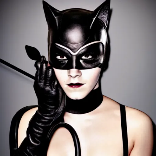 Prompt: Emma Watson as catwoman