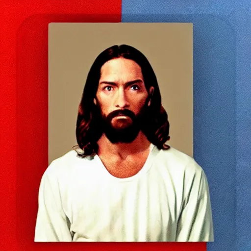 Image similar to screenshot of jesus christ in twin peaks